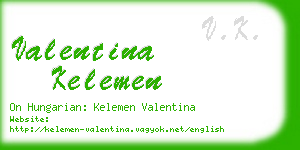 valentina kelemen business card